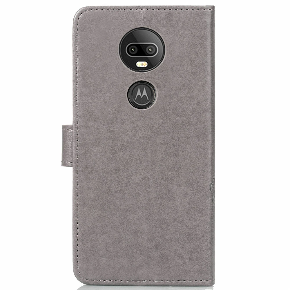 EXUNTON кожаный чехол для Motorola Moto Z3 Play/P30 Note/E5 Pus четырехлистный клевер кошелек