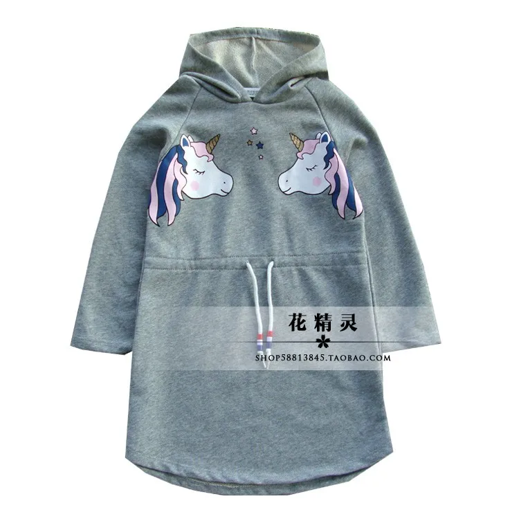 

cute girls dress w horse print, hooded cotton dress, spring/summer