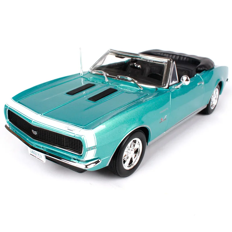 Maisto 1:18 1967 chevrolet camaro ss396 синий красный автомобиль литья под давлением 260*100*75 роскошные классические модели автомобиля открытым верхом автомобили сбор 31684