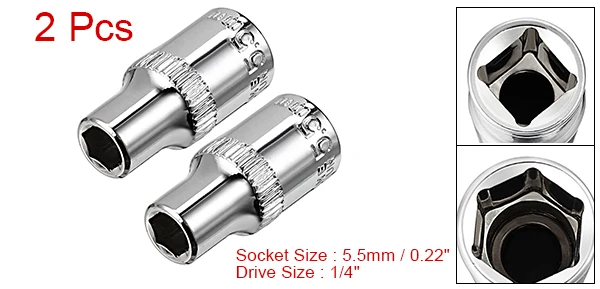 Hex Short Socket Head Set, Drive Ratchet Wrench Sockets, Ferramentas Manuais de Reparação Automóvel, 1/4 