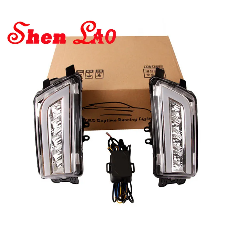 ShenLao Super bright Waterproof car light DRL LED Daytime Running Lights with fog lamps For Volkswagen Passat B7 2013-2016 ShenLao Super bright Waterproof car light DRL LED Daytime Running Lights with fog lamps For Volkswagen Passat B7 2013-2016