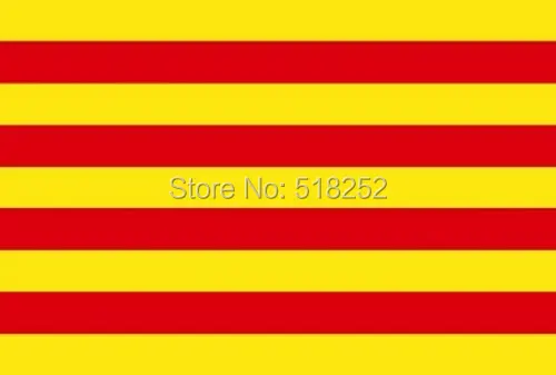 

Catalonia Spain Flag 3x5 FT 150X90CM Banner 100D Polyester flag brass grommets 015, free shipping