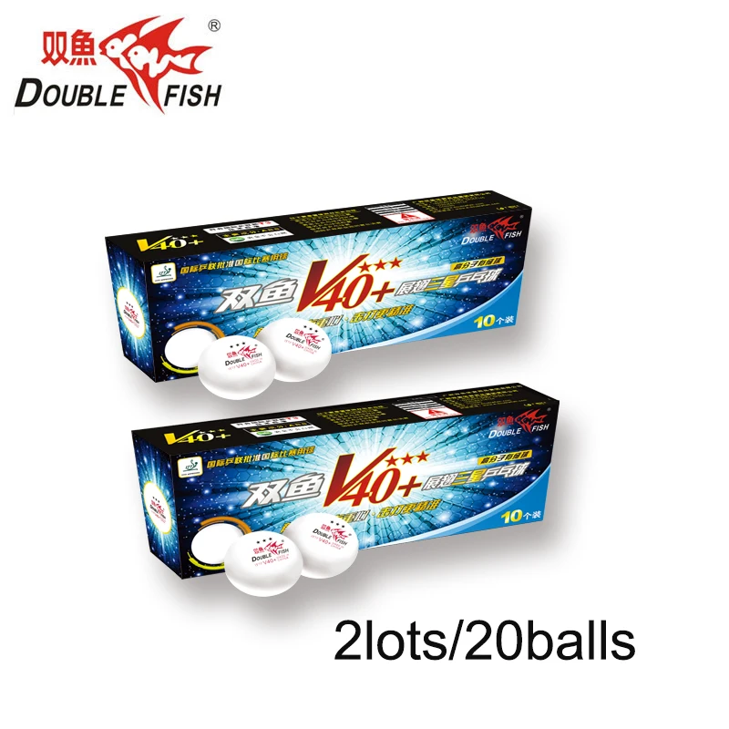 20 мячей/2 упаковки двойной рыбы Volant V40+ 3 звезды 40 мм мячи для настольного тенниса ABS мяч для пинг-понга одобрить ITTF мяч для соревнований