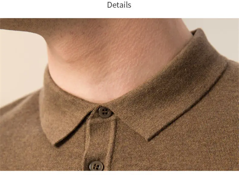 MuLs 2019 Mens Polo Pullovers Business Classic Long Sleeve 100% Cotton Knitted Quality Sweater Polos Male Plus Size 3XL 4XL Tops 08