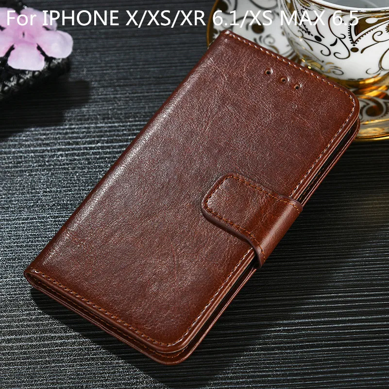 Для IPHONE X XS XR 6 1 MAX 5 чехол из искусственной кожи кошелек Чехол Coque для