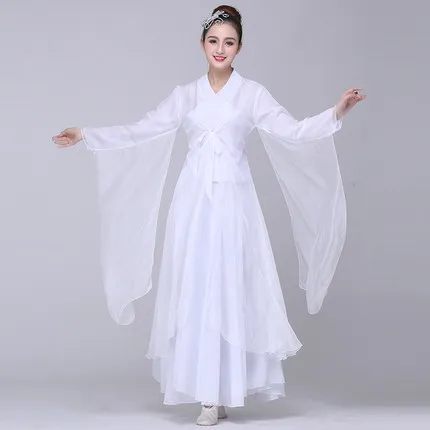 Женский этнический классический танцевальный костюм Hanfu TB18708 элегантный белого