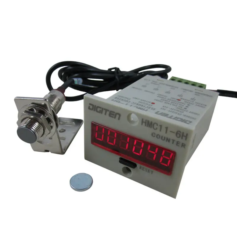 110-220VAC LED Auto Display Digital Counter 0-999999 6 Digits + Photoelectric