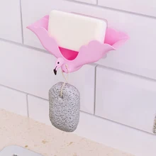 1 шт. креативный Фламинго мыльница ванная комната бесплатно пробивая дренаж для мыла держатель для белья мыло лоток бытовые предметы