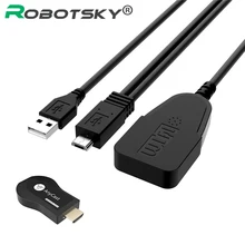 Robotsky 1080 P беспроводной wifi-ключ приемник HDTV HDMI адаптер телефон зеркалирование сплиттер кабель для iPhone samsung планшет