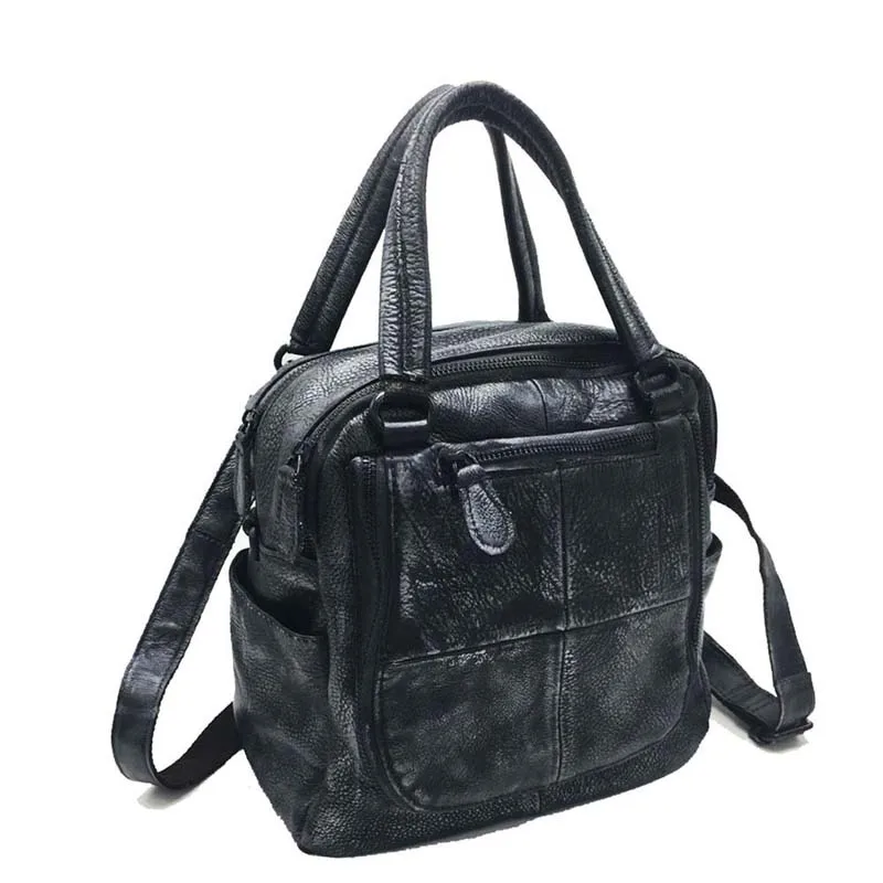 

AETOO 2018 New Hand-colored Leather Backpack Retro Handmade Messenger Leather