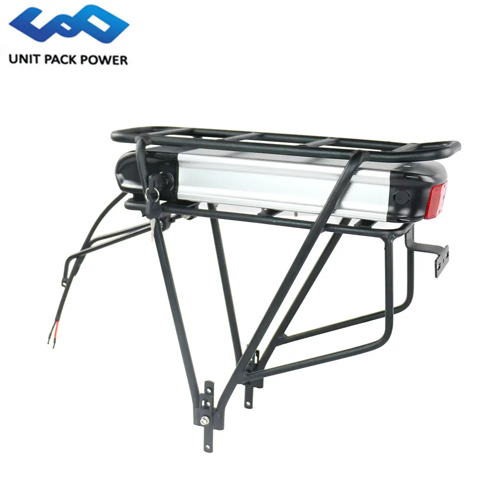 

UPP Electric Bike Battery 36V 10Ah Lithium Rear Rack Battery pack with Tail Light for 36V 500W 350W 250W motor