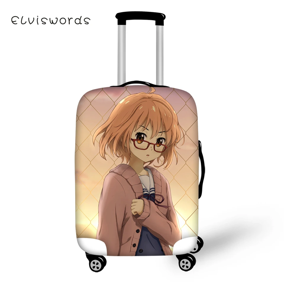 

ELVISWORDS Protective Suitcase Cover Cartoon Girls print Pattern Elastic Dust-proof Luggage Cover Waterproof Luggage Accessories
