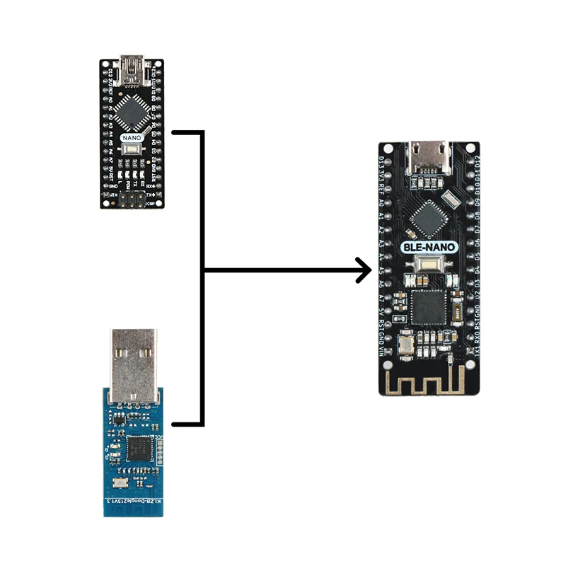 Keywish BLE-Nano для Arduino Nano V3.0 Mirco USB плата интегрирует CC2540 BLE беспроводной модуль ATmega328P плата микроконтроллера