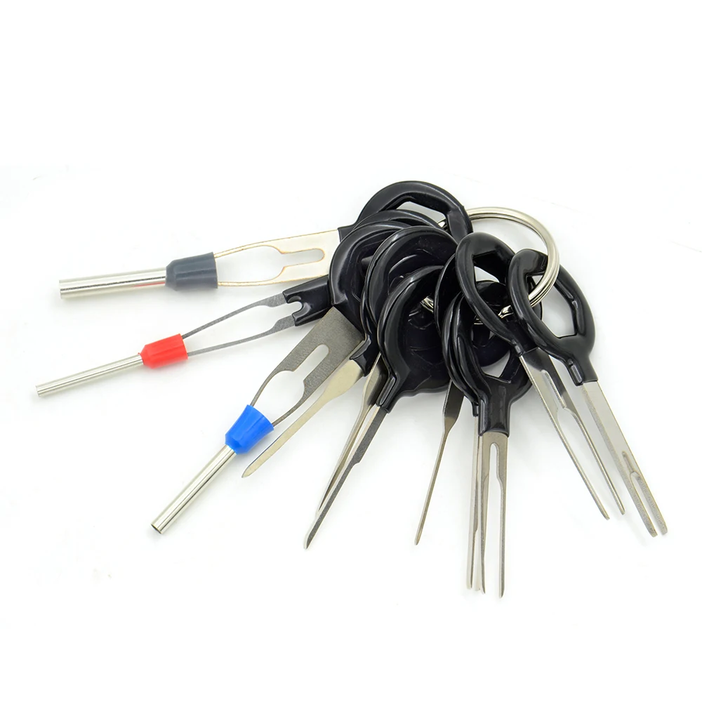 11 pcs Connector Pin Removal Auto Car Plug Circuit Board Wire Harness Terminal Extraction Pick Crimp Pin Back Needle CNP Free -in Car Diagnostic Cables ...