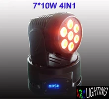 AC 100-240 В quadcolor RGBW перемещение головы QCL мыть СВЕТОДИОДНЫЙ свет с 7 шт. 4in1 LED многочисленных приложений партии светодиодные свет