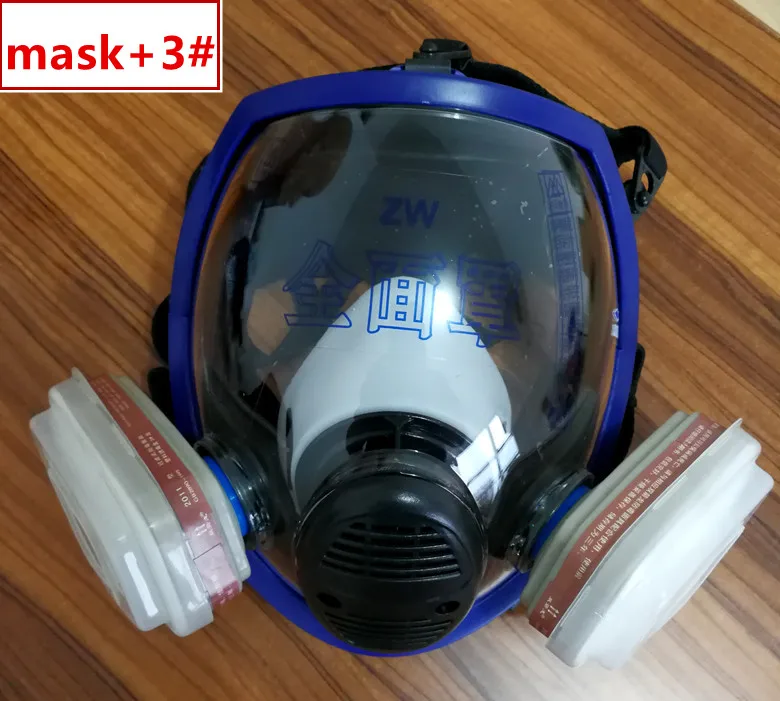 

6800 Gas Mask add SJL 3# Cartridge 7pcs suit Full Face Facepiece Respirator For Painting Spraying same 3M 6800