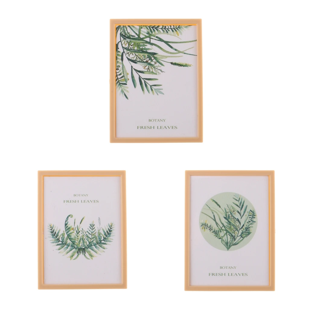 1/12 Dollhouse Resin Photo Frame with Picture Living Room Decoration