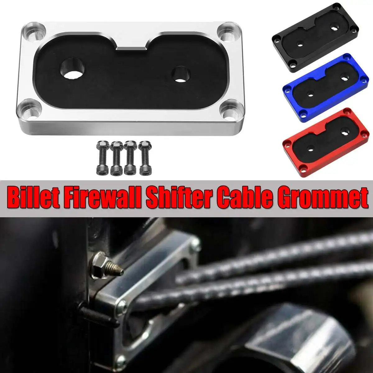 

Billet Aluminum Car Firewall Shifter Cable Grommet Mount Kit w/ K-Series Swap For Honda For Civic K20 For Acura Integra