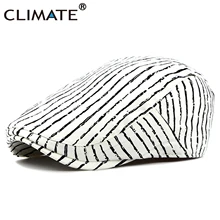 Мужские и женские винтажные полосатые Плоские береты, кепка для мужчин, белый берет в полоску с зеброй, мужские хлопковые шапки, мужские ретро плоские шапки, берет s