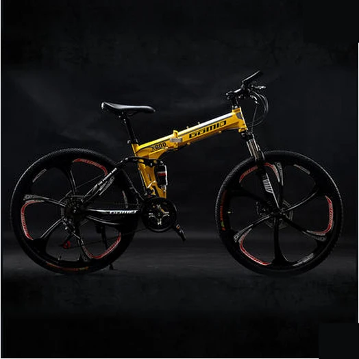 x-передняя Марка горный велосипед 26 дюймов колеса 21/24/27 скорость рама из углеродистой стали горный велосипед Открытый Горные складной велосипед MTB велосипеда - Цвет: D yellow
