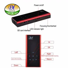 Everyone Gain DH-60 Mini Handheld Portable DLP Projector HD 1080P Proyector Touch Screen HDMI Smartphone Beamer