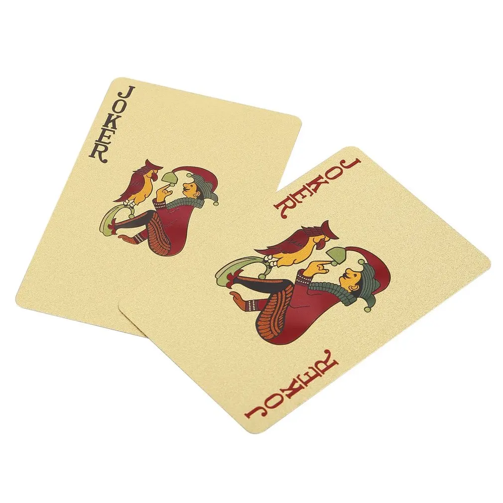 

24K Gold Foil Poker Cards Waterproof Luxury Plated Playing Cards Magic Props Party Games Poker Card Board Games
