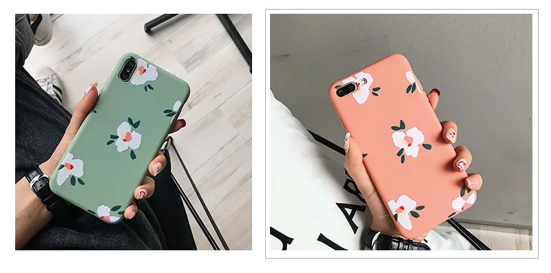 Flower Floral Soft Silicone For iPhone 6 7 8 Plus 6S X Cases Soft Cover Phone Case For iPhone XS XR Max 6 S Plus Cases Coque TPU (13)