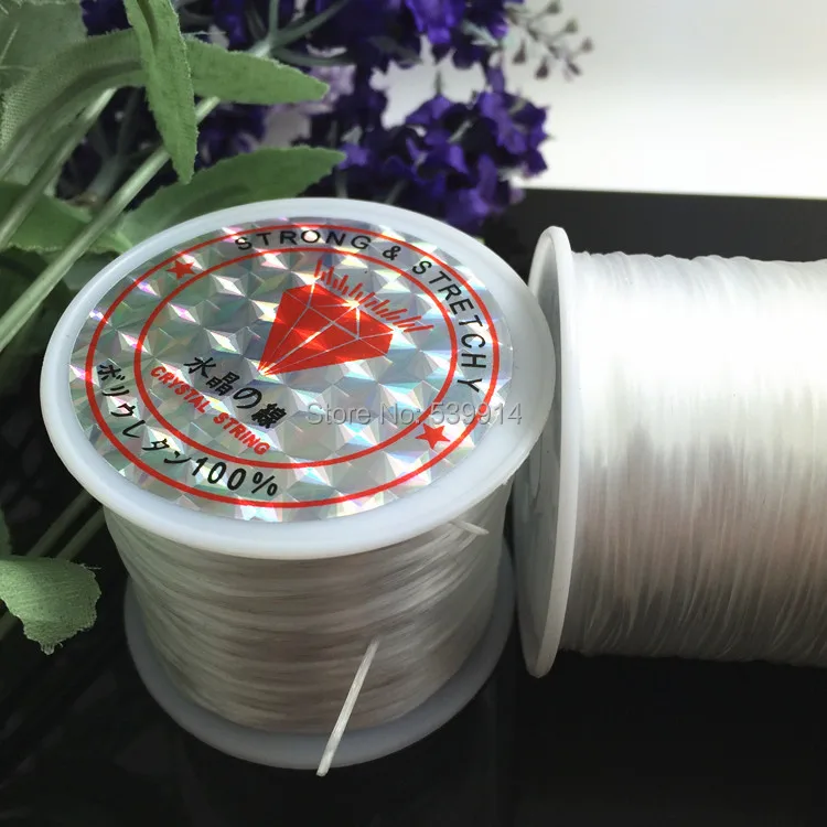 

White Elastic Beading String 60metres/roll of Strong And Stretchy,Elastic Jewelry Cord For DIY Jewelry Craft Bracelet Making