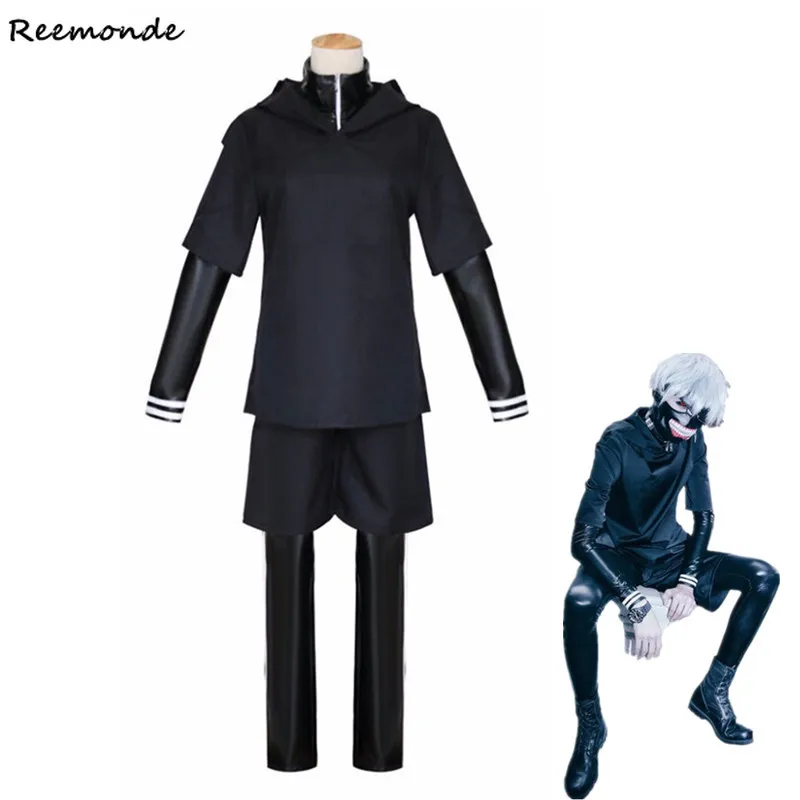 Аниме Tokyo Ghoul Kaneki Ken костюмы для косплея синтетические парики волосы худи шорты