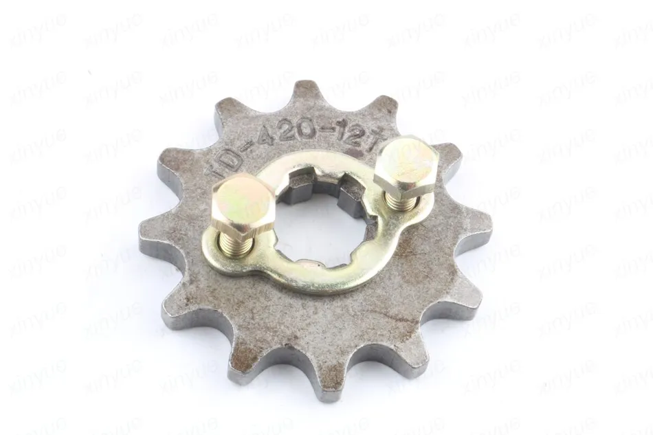 Front Sprocket 420 Chain 12 Teeth with Retainer Plate Locker 50cc 125cc JH70 for Motorcycle ATV