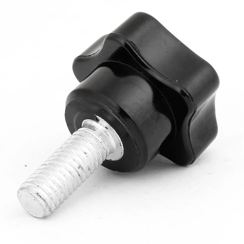 Hot Sale M8 x 20mm Male Thread Clamping Star Screw On Knob Grip Blackm8 threadm8 star knobstar