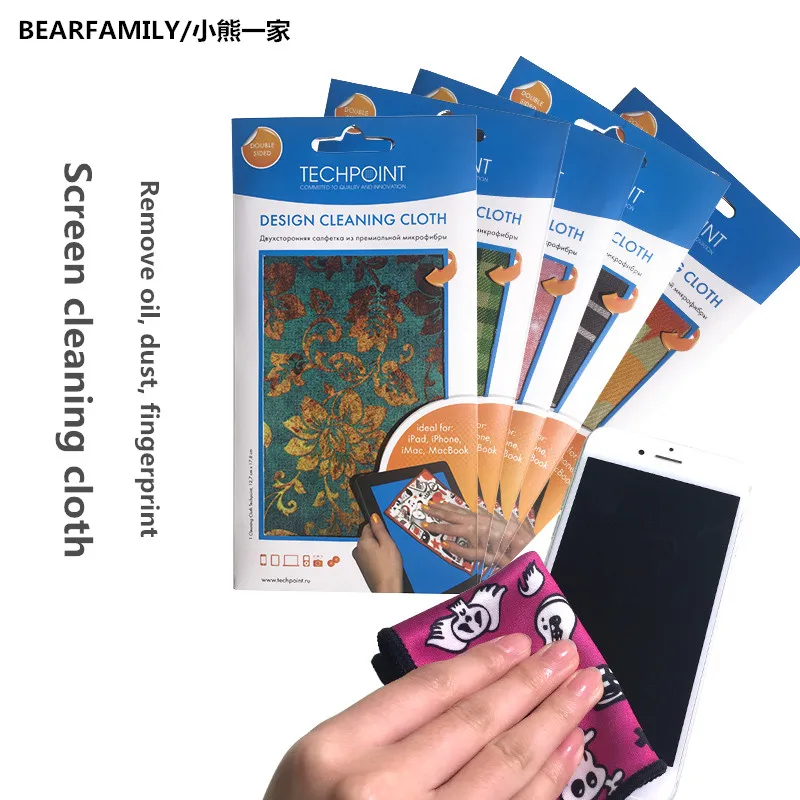 Mobile Accessories microfiber cleaning cloth for iPhone,iPad,iMac,MacBook,Xiaomi screen cleaning fingerprint remove Computer TV