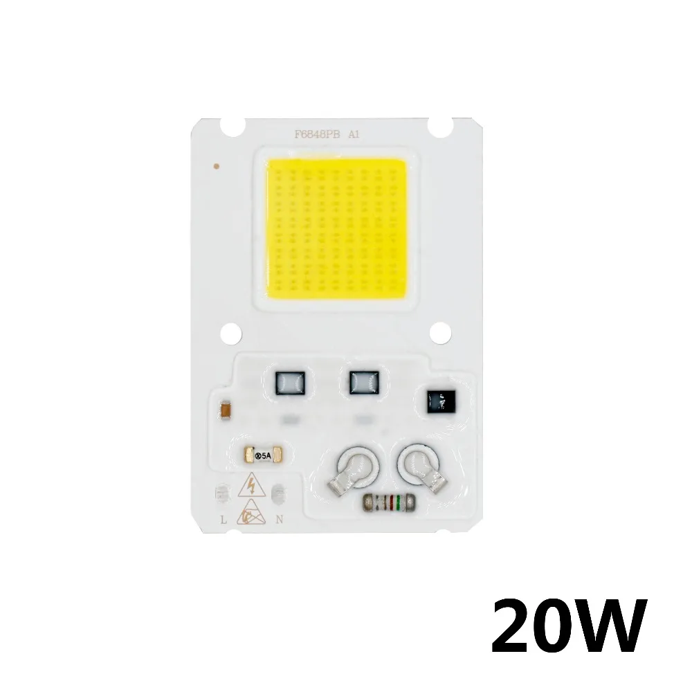 20 Вт 30 50 AC220 в светодиодный COB Чип светильник Высококачественная светодиодная SMD