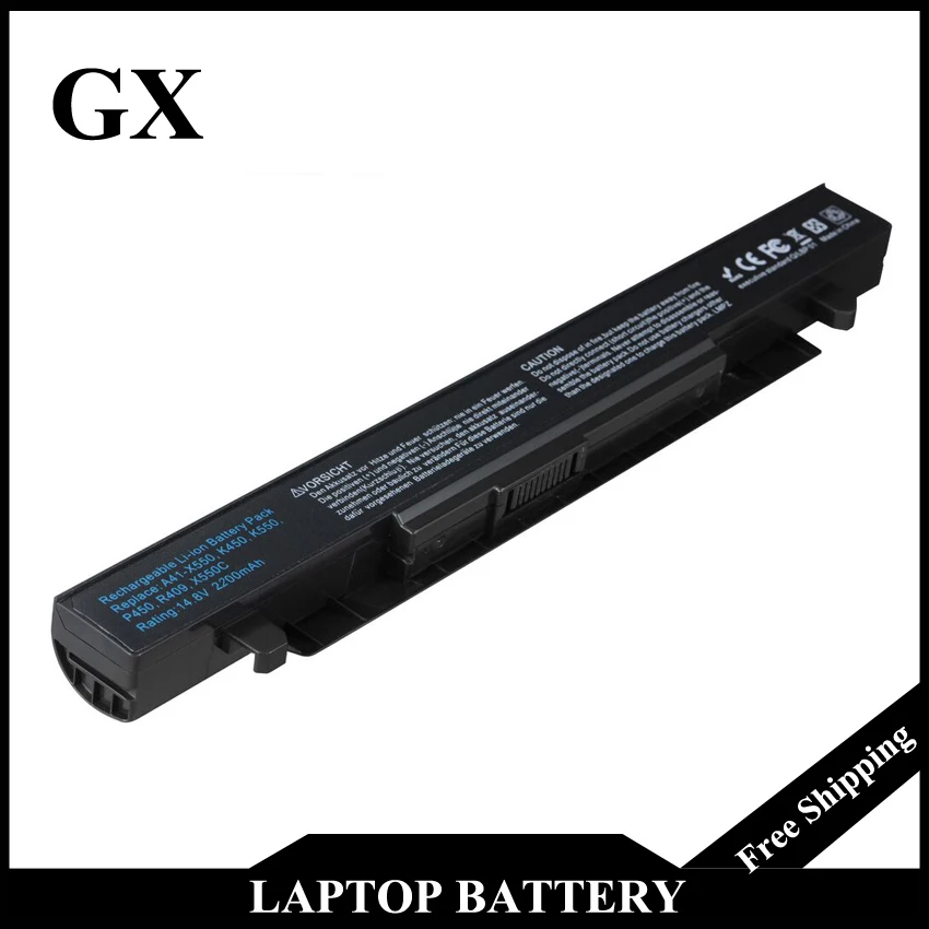 

14.8V 2200mAh Laptop Battery For Asus A41-X550 A41-X550A A41-X550 A450 A550 F450 F550 F552 K550 P550 R409 R510 X450 X550