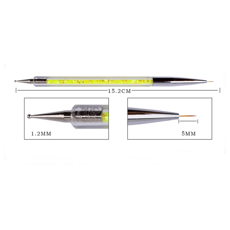 5 шт./компл. двойной состава Лайнер расставить УФ гель Расчёски для волос Pen расставить DIY бисера Ручка Маникюр Дизайн ногтей инструмент Кисточки комплект