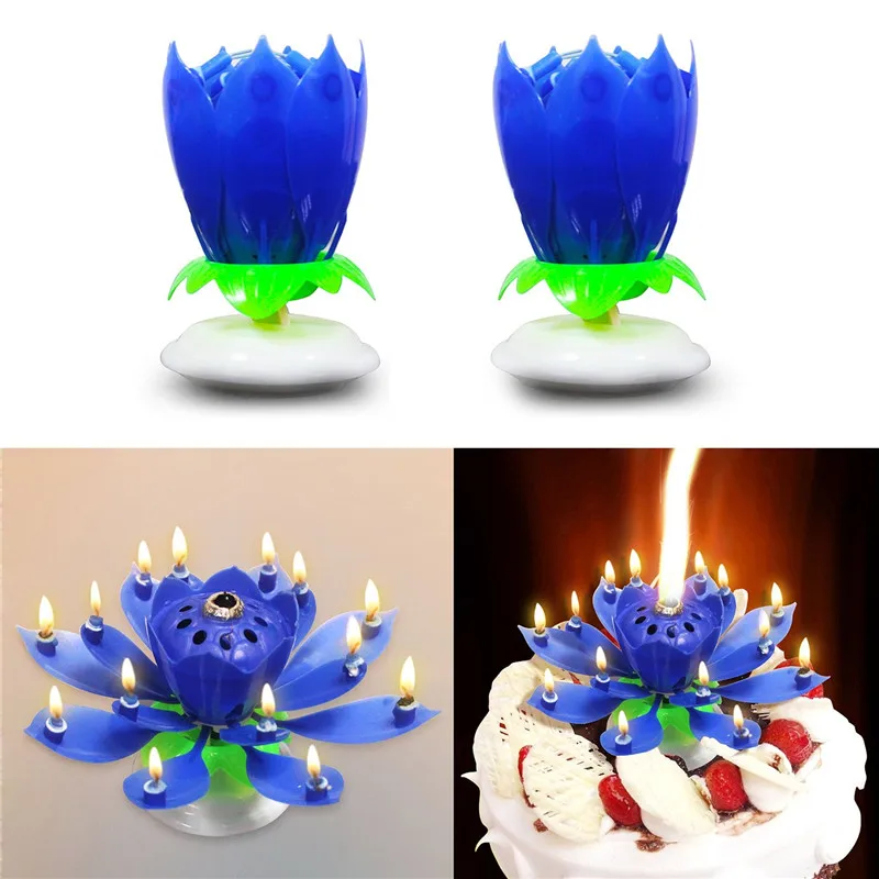 2 шт./компл. модные удивительные романтические музыкальные вращающиеся свечи