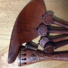 5 комплектов отличная скрипка фитинги 4/4 ручной резной старый Jujube