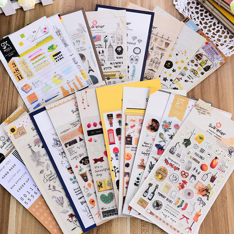 

1 Sheet Korean Style Sonia Kawaii Cartoon Animal DIY Scrapbooking Decorative Transparent Diary Notebook Agenda Toy Gift Sticker
