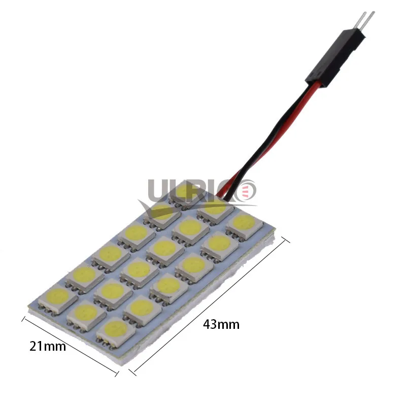 5X Feston (31 мм 42 мм) 2 адаптера 18 светодиосветодиодный 5050smd Автомобильная панель лампа