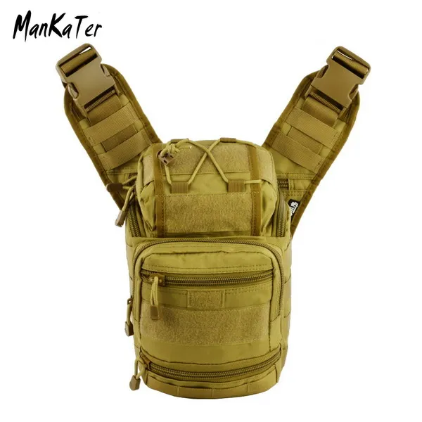 Military yellow ManKaTer Высокое качество Открытый Тактический Камуфляж Водонепроницаемый Военный Многофункциональный косой satche камера сумка - Цвет: Military yellow