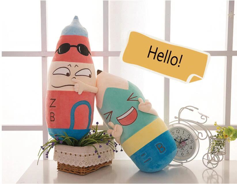 Новый стиль Творческий мультфильм карандаш Плюшевые игрушки Мягкая Сиеста плюшевые подушки детей подарок на день рождения