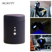Aluminum Multifunction Car Ashtray Portable Automobile Ashtray Cigarette Ashtray Smoke Cup Holder LED font b lamp