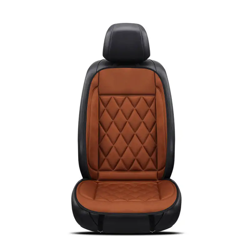Online Winter car electric heating cushion car seat polyester single double seat car seat cushion 12V 24V heating and warm
