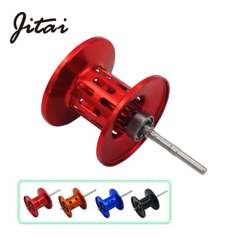 

JITAI DIY Bait Casting Fishing Reel Spool Light Weight CNC Machined Aluminum Magnetic Colourful Spool Replacement Free shipping