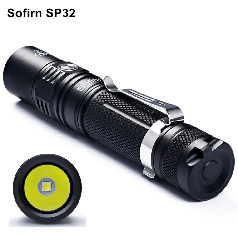 Sofirn SP32 портативный светодиодный светильник 18650 Cree XPL2 1000 Высокий люмен светодиодный фонарь светильник 6 режимов Тактический мощный фонарь