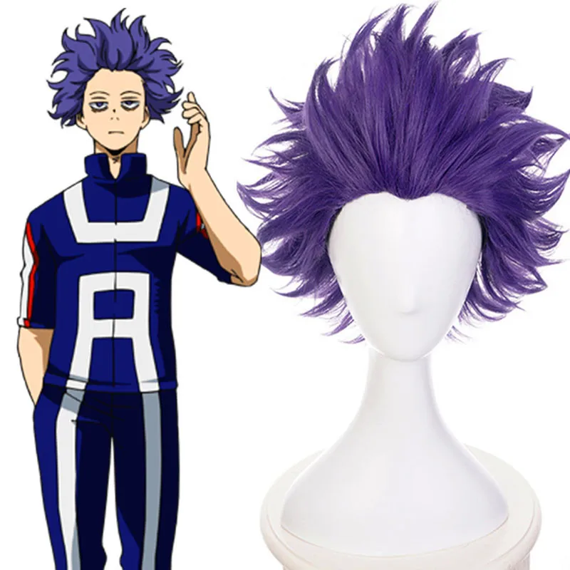 Аниме My Hero academic Boku no Hiro Akademia Shinsou Hitoshi Shinso короткий фиолетовый термостойкий