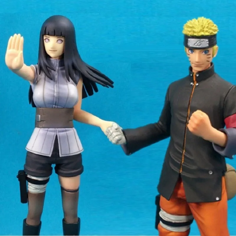 

Japan Anime Naruto Action Figure Toy Couple Figurine Uzumaki Hyuga Hinata Collectible Model Doll Toy Figura two model set