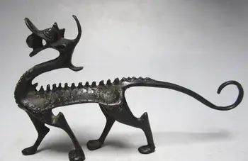 

Antique collection Home Furnishing ornaments adorn the "scholar's four jewels" copper penholder single dragon