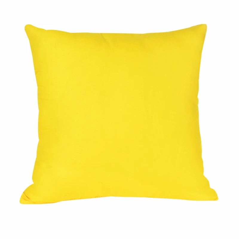 Конфетная однотонная цветная наволочка 40x40 см декоративная подушка для дивана автомобиля Подушка Наволочка для спальни офис наволочка полиэстер - Цвет: yellow
