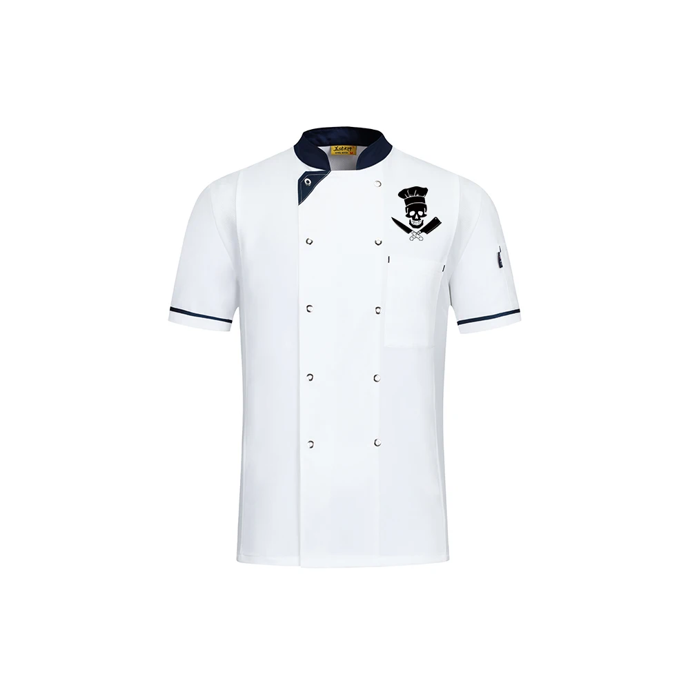 Gorro, защищающая малыша от солнца и Cocina Кухня шеф-повар куртка Еда Услуги изготовленным на заказ логосом комбинезоны летние дышащие хлебобулочных униформа для гостиничного шеф-повара